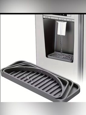 NWT-Silicone Refrigerator Water Dispenser Coffee Maker Black Drip Catcher Tray